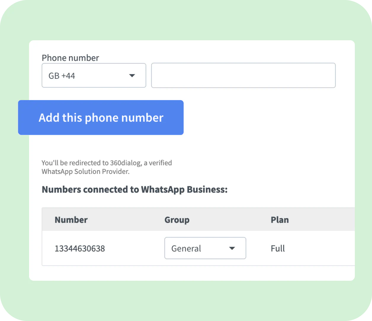 LiveChat®’s feature allowing connection of multiple WhatsApp accounts on different smartphones