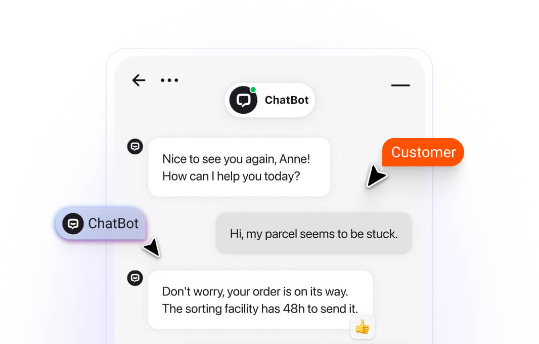 AI chatbot providing automated responses to customer inquiries on Restaurants website