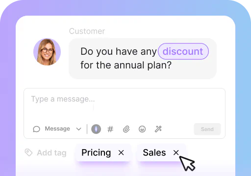 An example of Tag suggestions by Copilot, LiveChat®'s AI assistant.